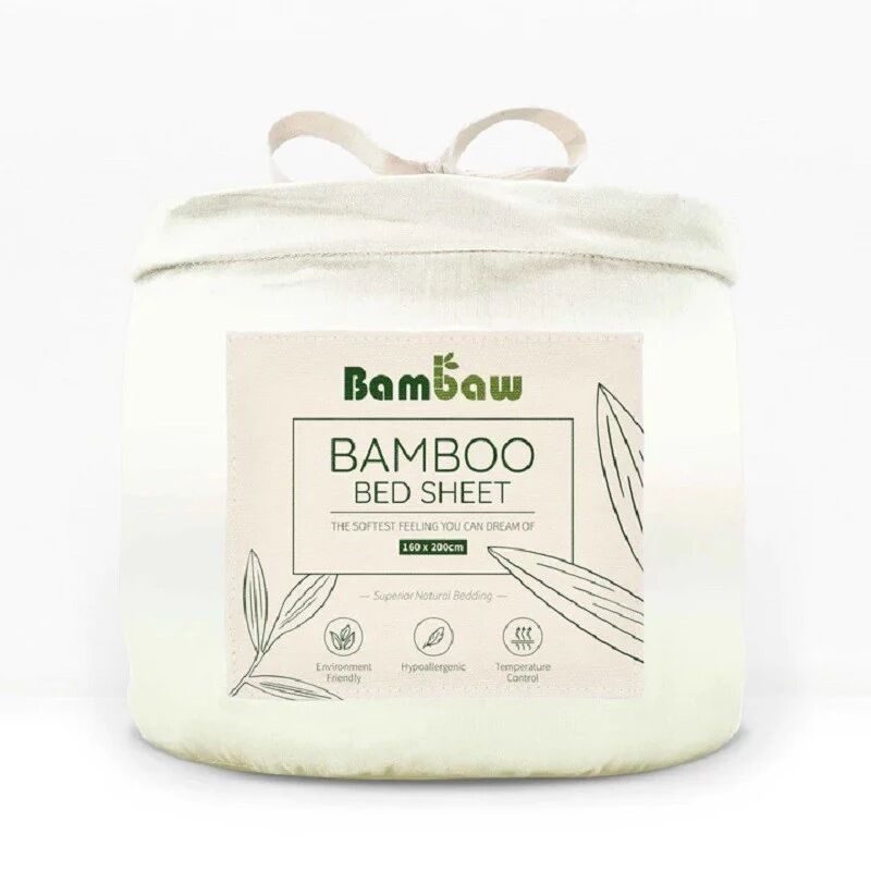 bambaw Accessori Coprimaterasso in Bambù Avorio