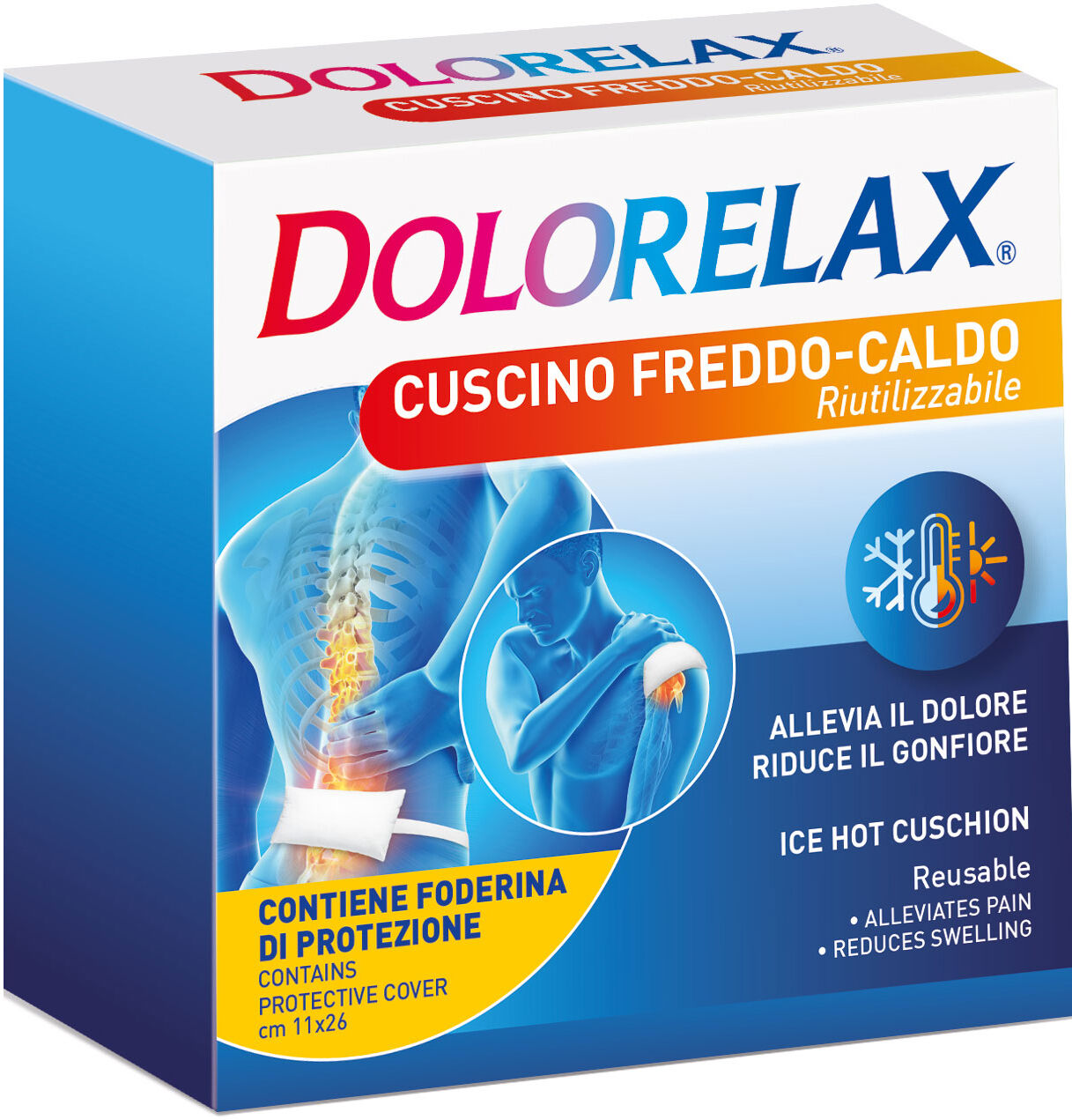 DOLORELAX Ice hot cuscino riutilizzabile 11x26 cm 2 pezzi