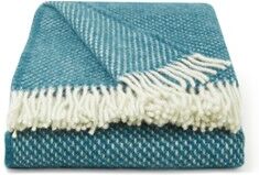 Klippan Preppy plaid van wol 130 x 200 cm - Turquoise