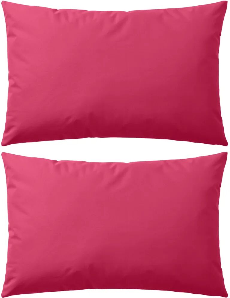 vidaXL Buitenkussens 60x40 cm roze 2 st