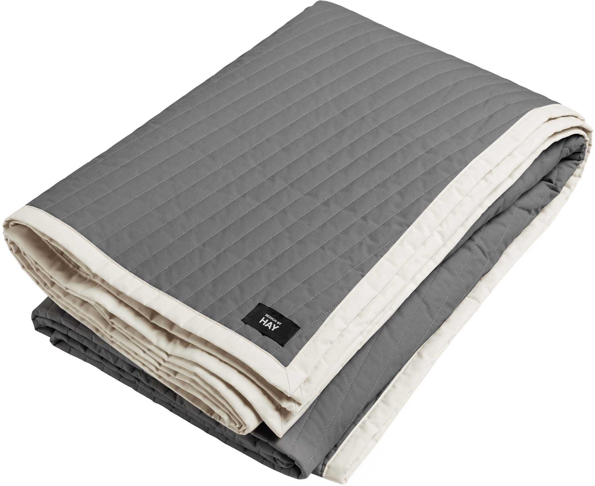 Hay Bias Quilt bedsprei charcoal 245x195