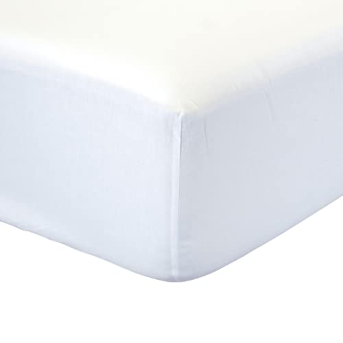 Emma Essentials Microfiber Hoeslaken 180x200 cm, Wit, Voor matrassen tot 30 cm hoogte