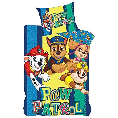 BrandMac ApS Paw Patrol bedlinnen/kinderbedlinnen met Paw Patrol-letters.