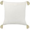 Beliani SANTOLINA - Sierkussen - Beige - 45 x 45 cm - Fluweel