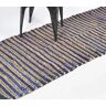 Home Therapy Handwoven Jute Striped Blue Rug