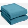 Dreamscene Fleece sprei, effen, 150 x 200 cm, blauwgroen, 100% polyester polarfleece, Large, PFTTA111