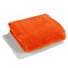 heimtexland Typ176, grote superzachte behaaglijke deken, XL H x B 150 x 200 cm, in oranje microvezel, flanellen deken, pluisvrije deken, in topkwaliteit, behaaglijk warm,