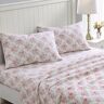 Laura Ashley Home   Flanellen Collectie  100% Premium katoenen beddengoed set, voorgekrompen en geborsteld voor extra zachtheid, comfort en gezellig gevoel, volledig, Lisalee roze