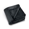 Linder 5047/10/841 knuffelzachte deken, polyester, wit, zwart, 130 x 180