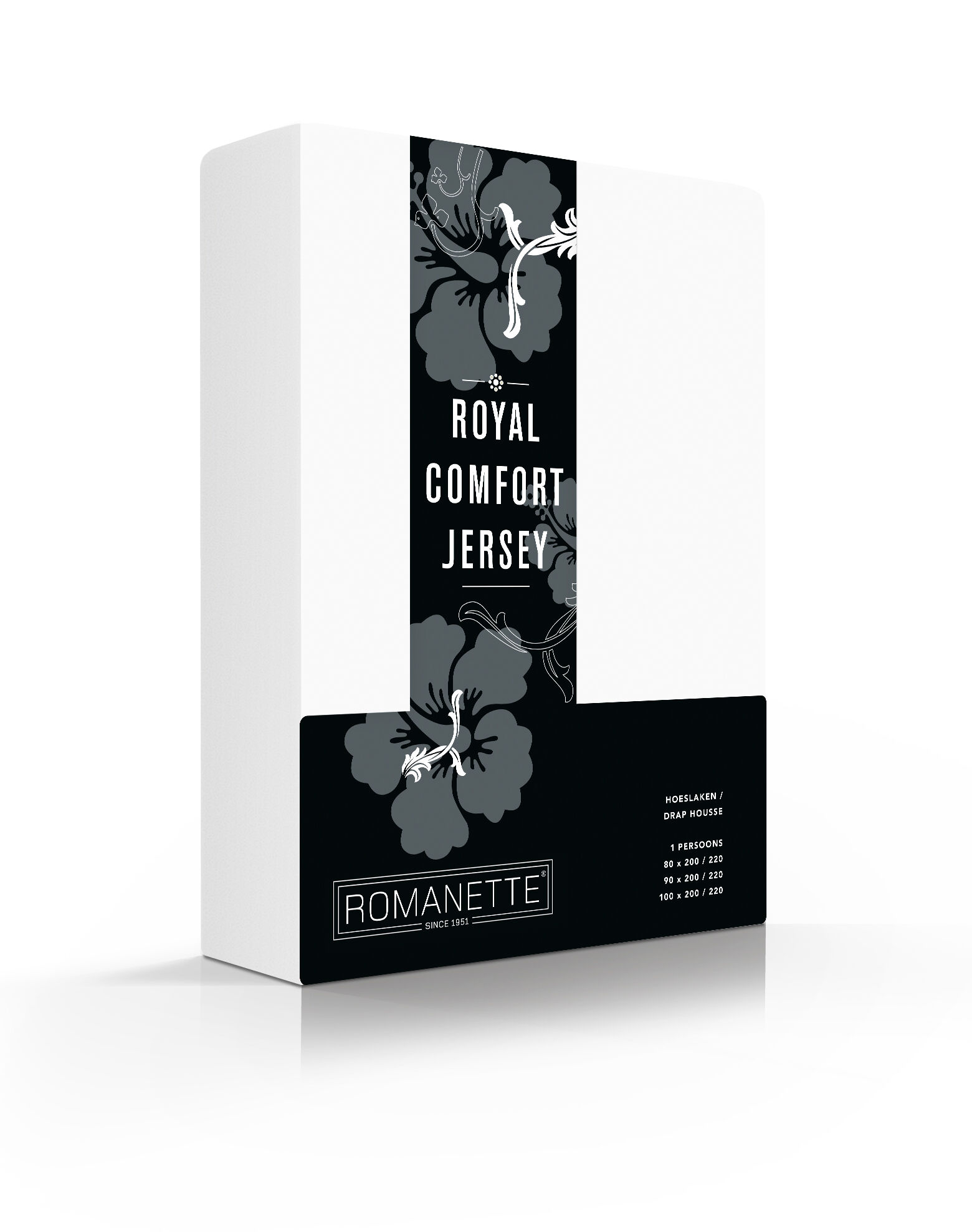 Romanette Hoeslaken Stretch Royal Comfort Jersey Wit - 140/150/160x200/210/220 cm