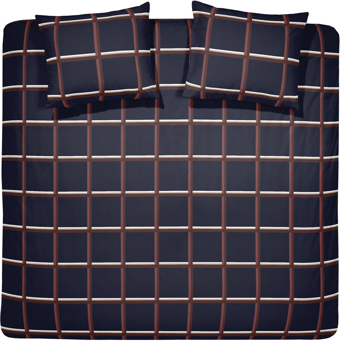 Damai Dekbedovertrekset Katoen Trellis Midnight Blue - 240x200/220 cm | Lits-jumeaux