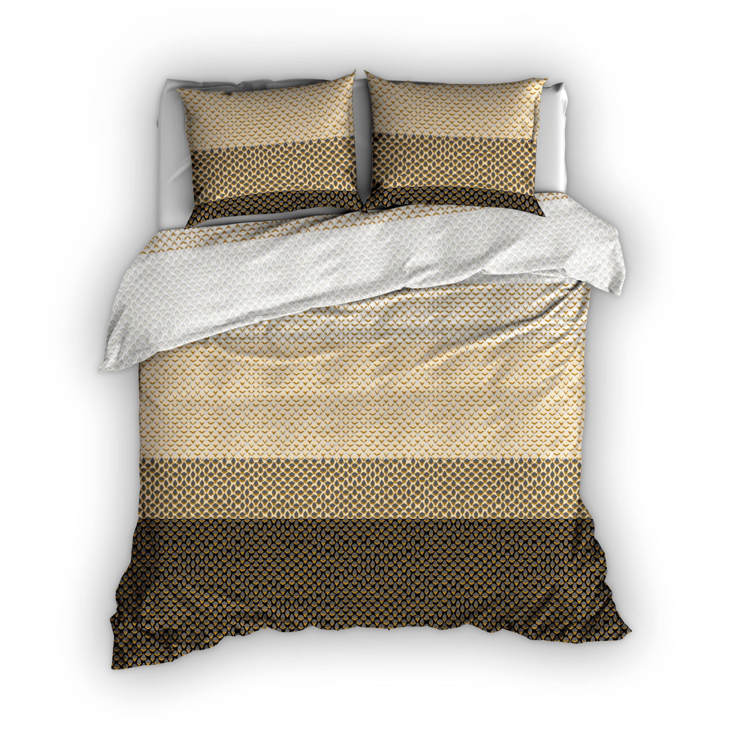 Satin D'or Dekbedovertrek Ibisco Beige Bruin - 240x200/220 cm | Lits-jumeaux