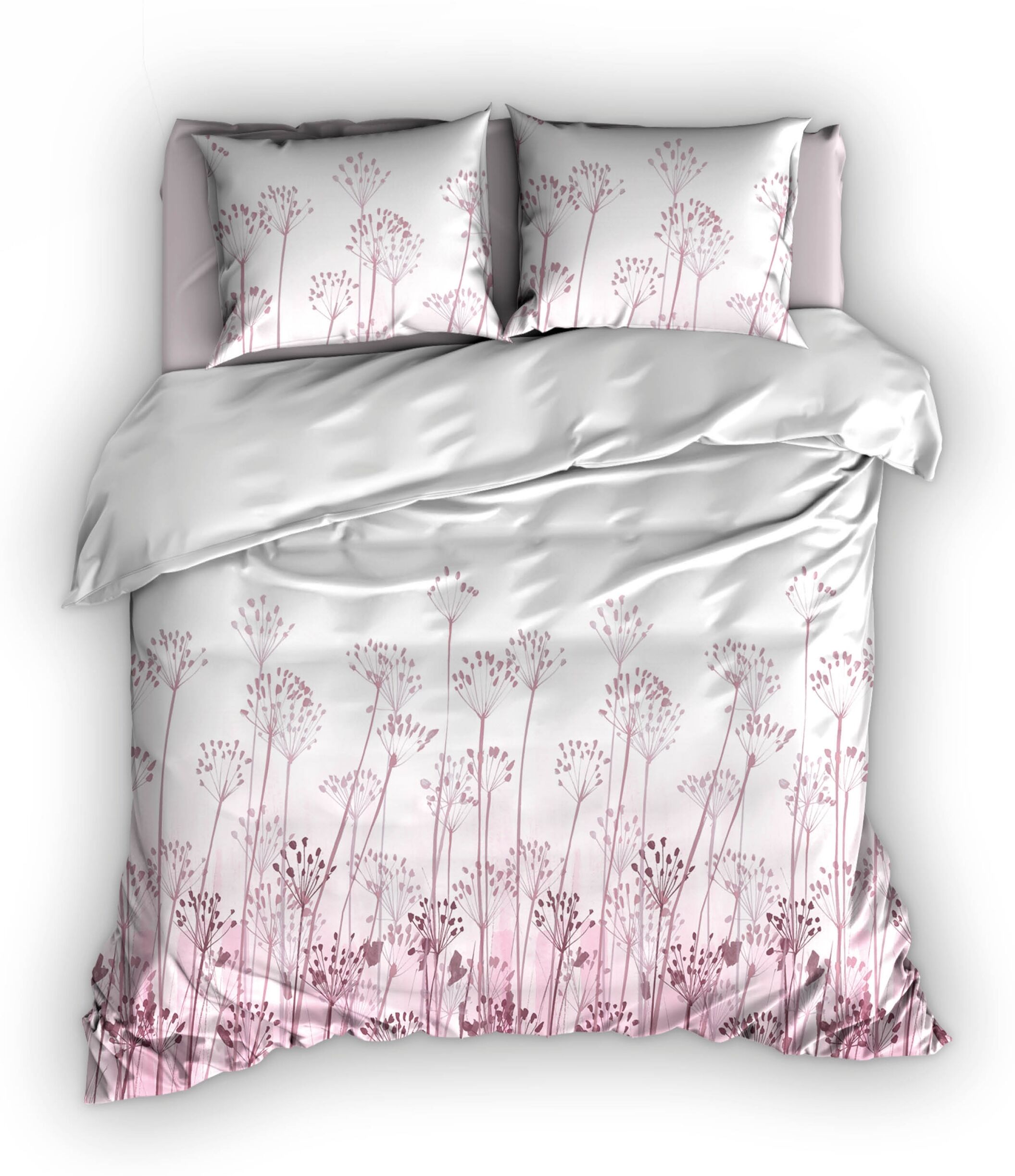 Satin D'or Dekbedovertrek Wildflower Rose - 260x200/220 cm | Lits-jumeaux XL