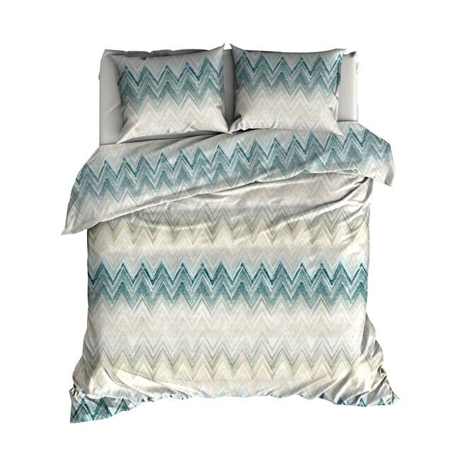 Romanette Dekbedovertrek Kiruna Teal - 200x200/220 cm | 2-persoons