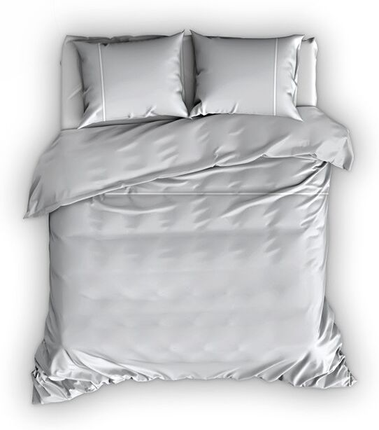 Romanette Dekbedovertrek Duchesse Silver Wit Flanel - 240x200/220 cm | Lits-jumeaux