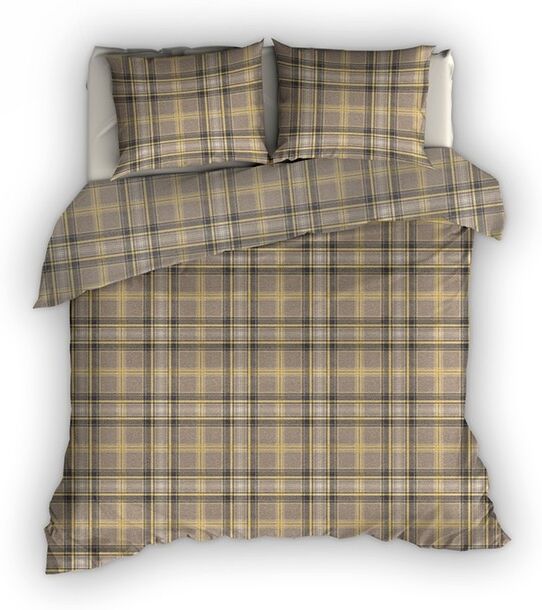 Romanette Dekbedovertrek Mellrose Sand Oker Flanel - 200x200/220 cm | 2-persoons