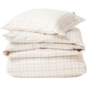 Lexington White/Beige Checked Lyocell/Cotton sengesett 50x60 cm, 150x210 cm