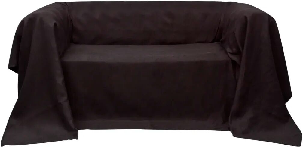 vidaXL Mikro-semsket sofa overtrekk brun 210 x 280 cm