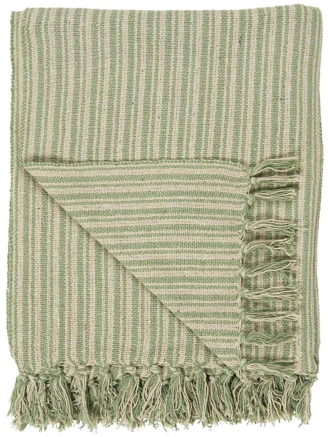 IB Laursen Plaid Stripes - Grønn / Beige 130x160 Cm