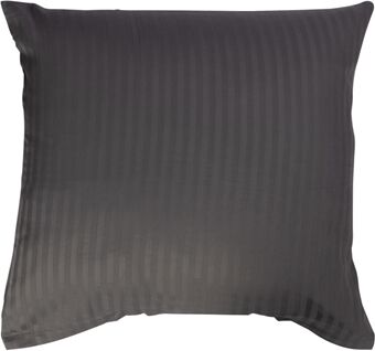 Borg Living Putetrekk - 100% Bomullssateng - Stripet Antrasittgrå - 60x63cm