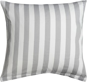 Borg Living Putetrekk - 100% Bomullssateng - Nordic Stripe Grå - Stripete - 60x63 Cm