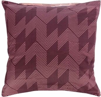 Borg Living Putetrekk - 100% Bomullssateng - Sharp Lines Bordeaux - 60x63 Cm