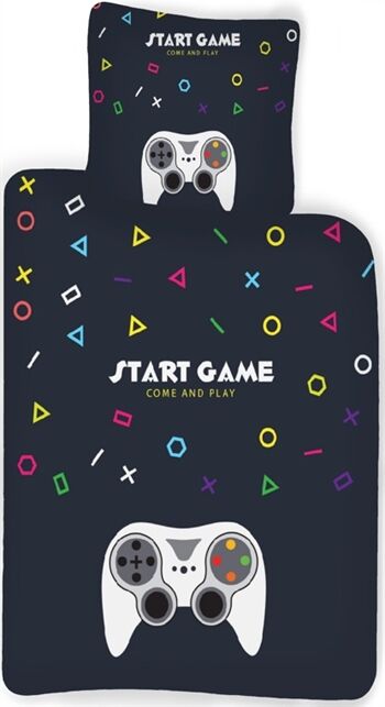 Borg Living Gamer Sengetøy - Start Game - Come And Play  - 150x210 Cm - 100% Bomull