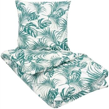 Borg Living King Size Sengetøy - 240x220cm - Leaves Green - 100% Bomull - Borg Living