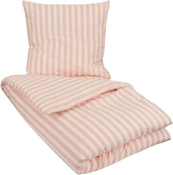 Borg Living Sengetøy - 140x220cm - Stripes Rose - 100% Bomull - Borg Living