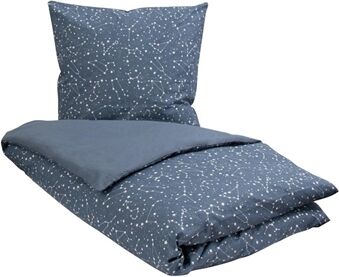 Borg Living King Size Sengetøy - 240x220 Cm - Zodiac Blue - 100% Bomull