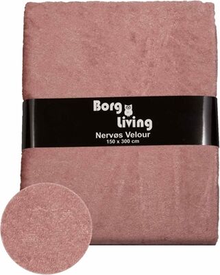 Borg Living Nervøs Fløyel - Rosa Duk - Pakke Med 3 Meter Velourduk