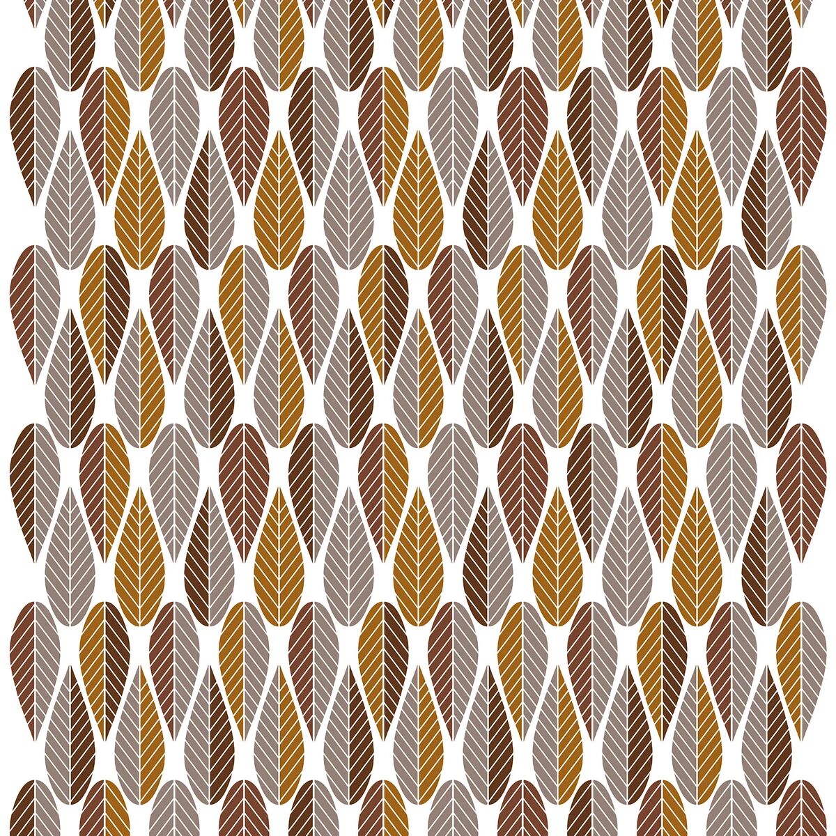 Arvidssons Textil Blader stoff Rust-brun