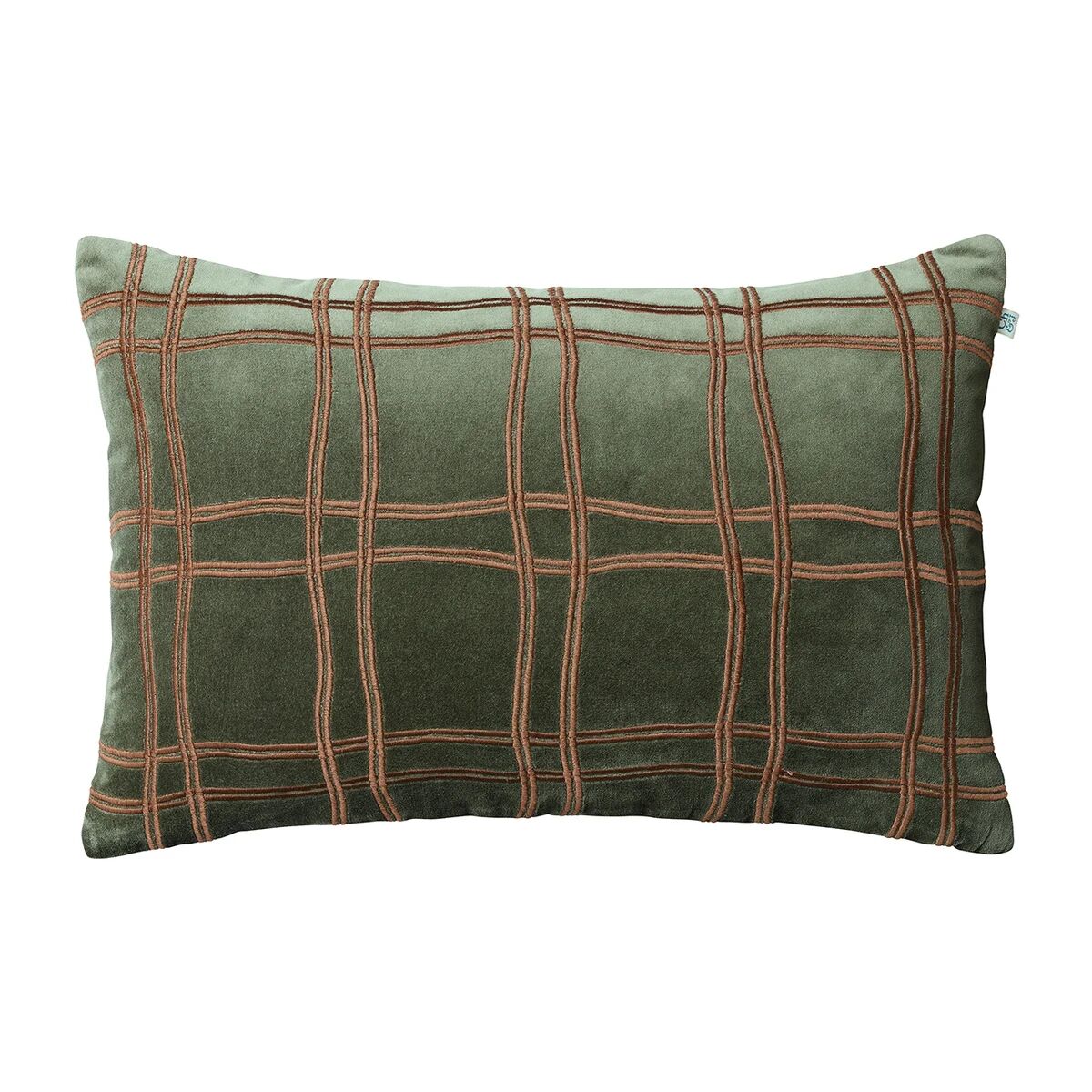 Chhatwal & Jonsson Tattersall putevar 40 x 60 cm Forest green-cognac