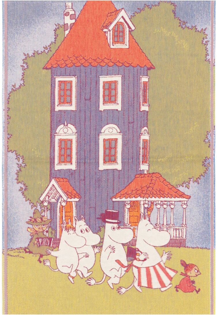 Ekelund Linneväveri Mummi barneteppe 72x105 cm Moomin house