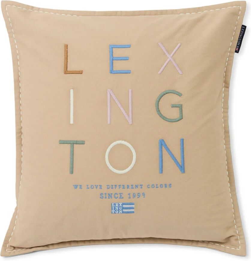 Lexington Love Different Organic Cotton putevar 50 x 50 cm Beige-multi