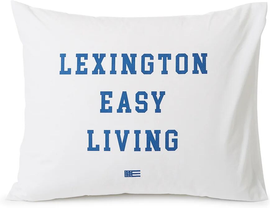 Lexington Printed Organic Cotton Poplin putetrekk 50x60 cm White-blue