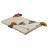 Beliani Manta algodão multicolor 130 x 180 cm cama bordado à mão padrão geométrico aconchegante com franjas