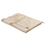 Beliani Manta creme algodão 130 x 180 cm cama bordado à mão aconchegante com franjas