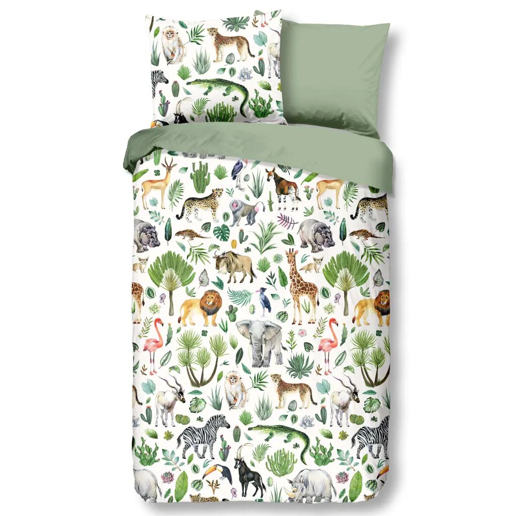 Good Morning Capa de edredão infantil JUNGLE 140x200/220 cm multicor