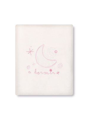 Pirulos Manta microlina 120x155 A Dormir Branco Rosa