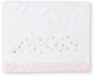 Pirulos Triptico fran.Algodão para Miniberço dot Star Branco Rosa