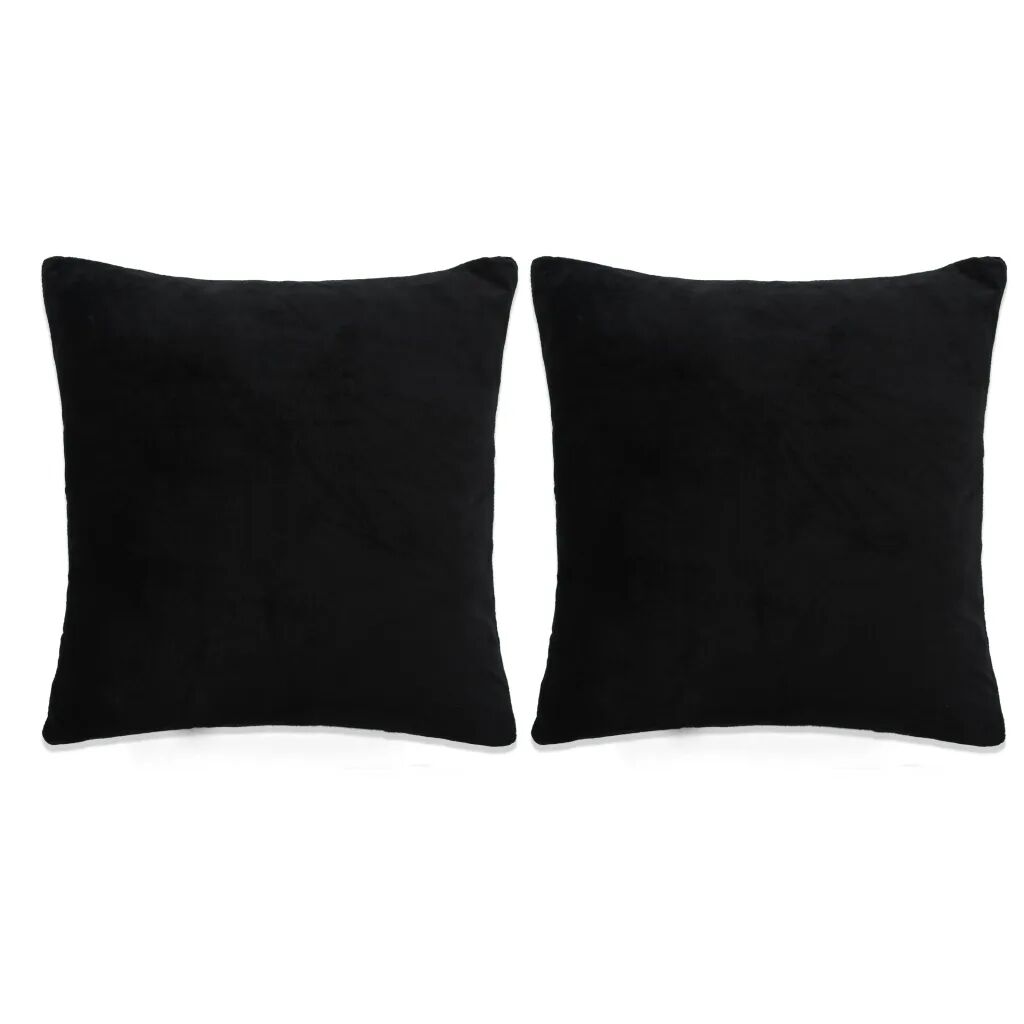 vidaXL Set perne decorative, 2 buc., negru, 60x60 cm, textil