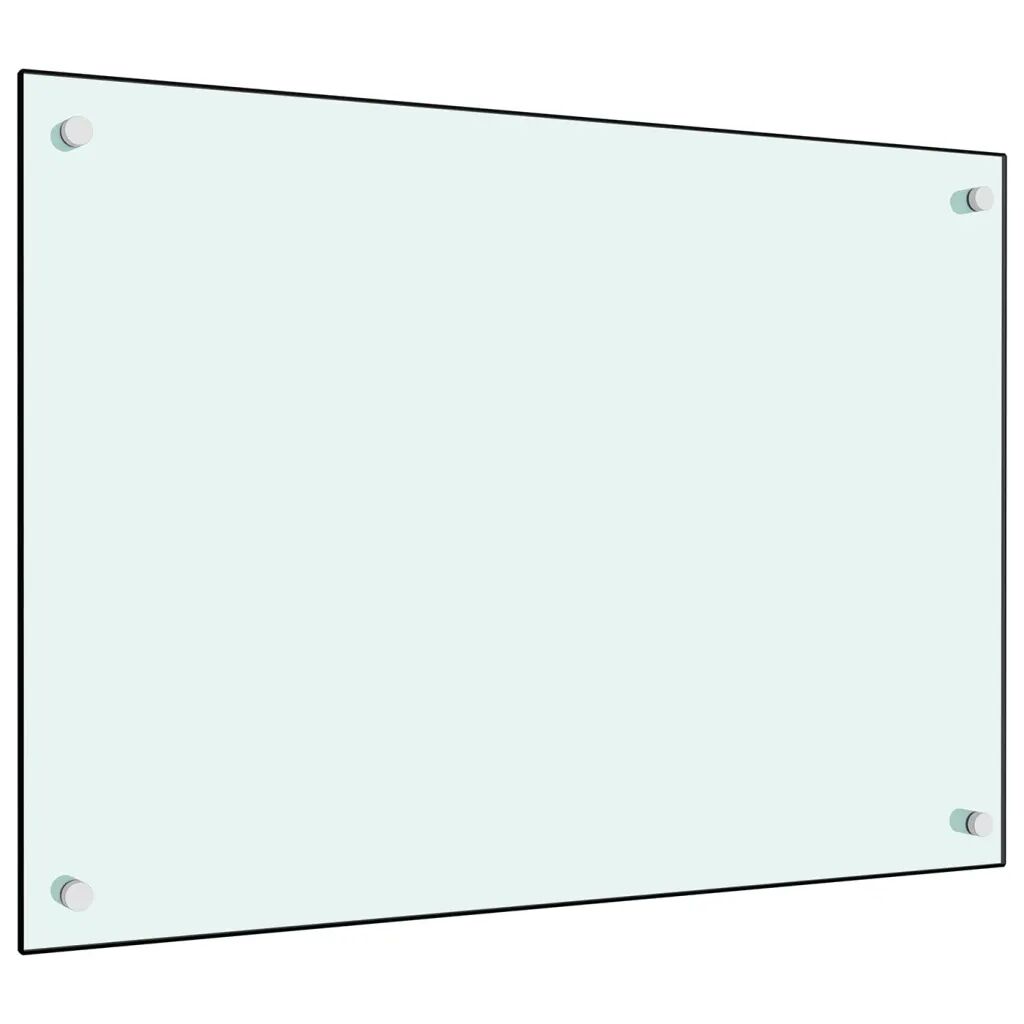 vidaXL Panou antistropi bucătărie, alb, 70x50 cm, sticlă securizată