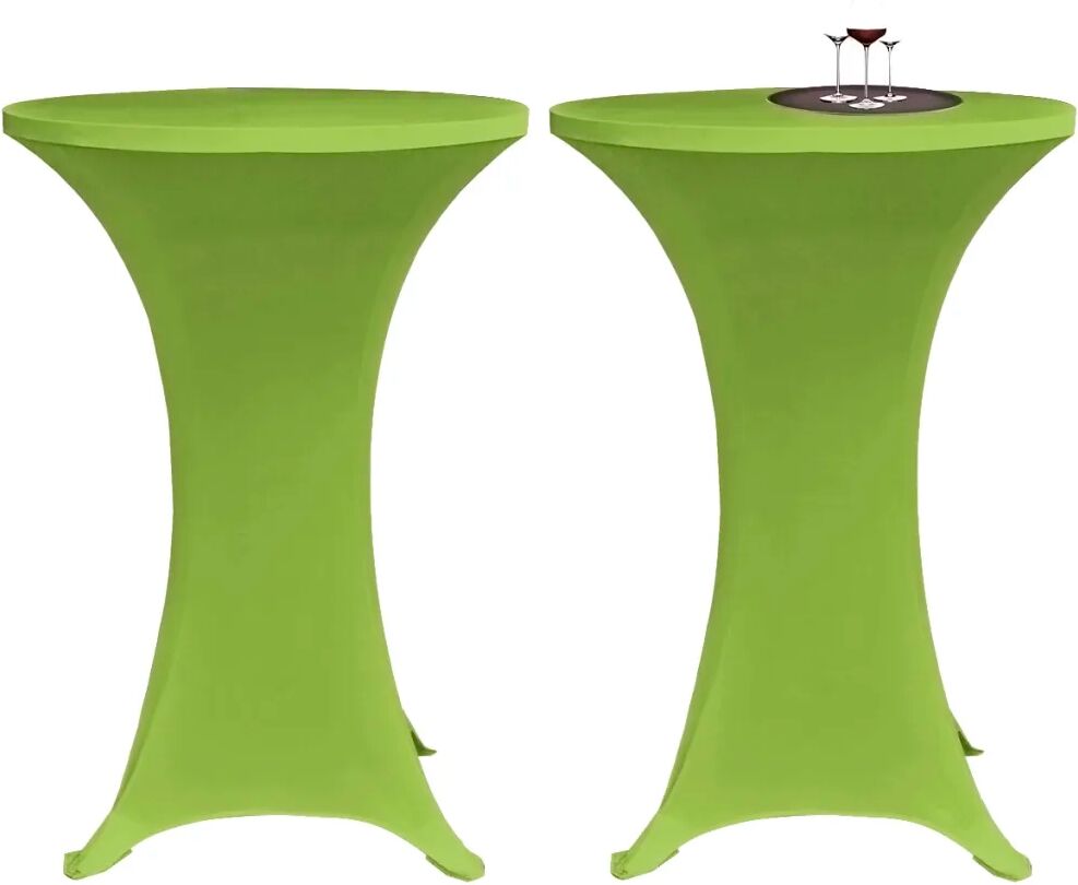 vidaXL Husă elastică pentru masă, 2 buc., verde, 60 cm