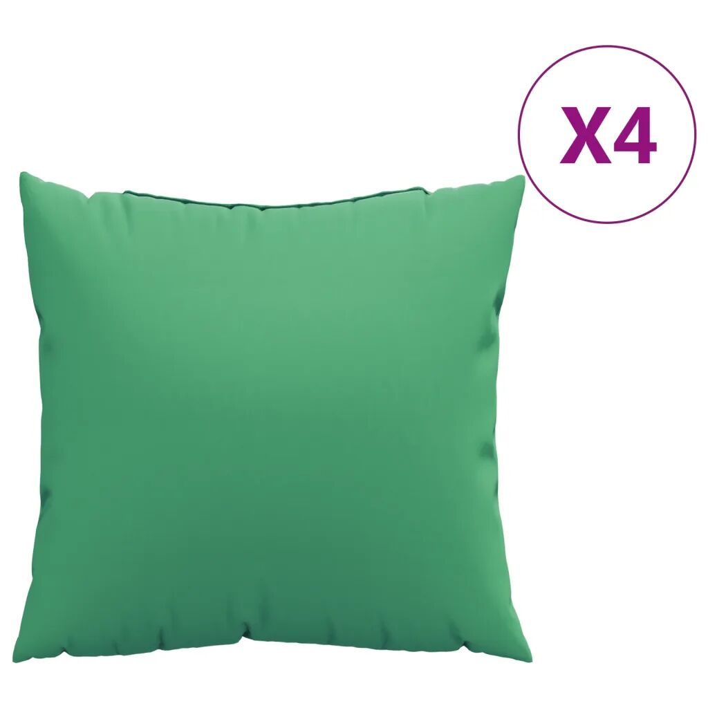 vidaXL Perne decorative, 4 buc., verde, 60 x 60 cm, material textil