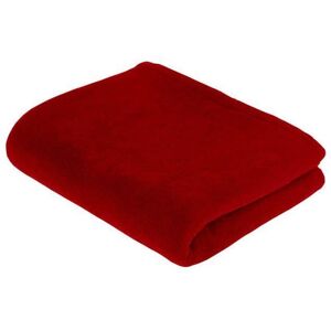 Vilset kudde och filt röd