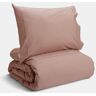 Bianca Cotton Soft Plain Dyed Cotton Percale Rose Tan Duvet set 200 x 220 cm 50 x 80 cm (2)