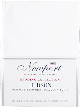 Newport Collection Hudson dra-på-lakan vit 90x200 cm