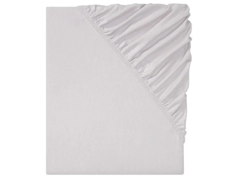 Livarno Home Napínacia plachta z jemného flanelu, 90 – 100 x 200 x 25 cm (sivá)
