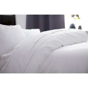 Belledorm Hotel Suite Collection 1200 Thread Count 100% Cotton Sateen Flat Sheet white Double (4'6)